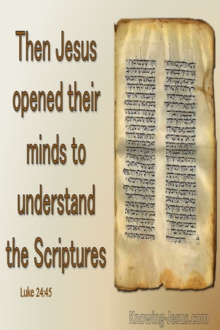 Luke 24:45 He Opened Their Minds To Understand Scripture (beige)